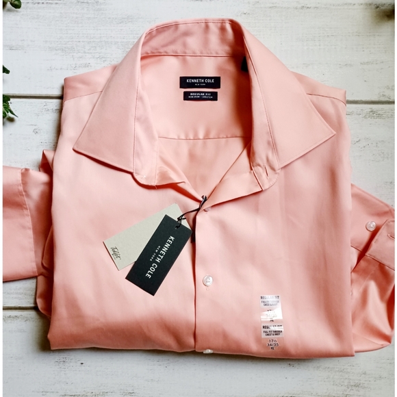 Kenneth Cole Regular Fit Non-Iron Dress Shirt - Picture 7 of 10